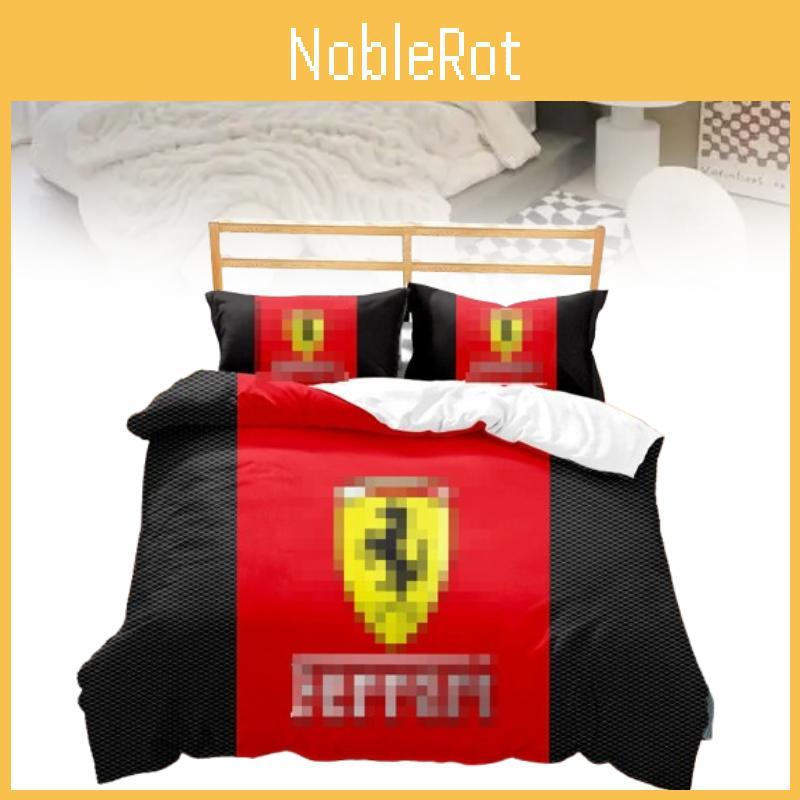 Ferrari Pattern Digital Print Comforter Set With Reactive Dyeing For Bedroom Decor