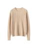 Women's Cable Knit Cashmere Sweater - Round Neck, Soft Pullover, Loose Fit, Perfect for Autumn & Winter.