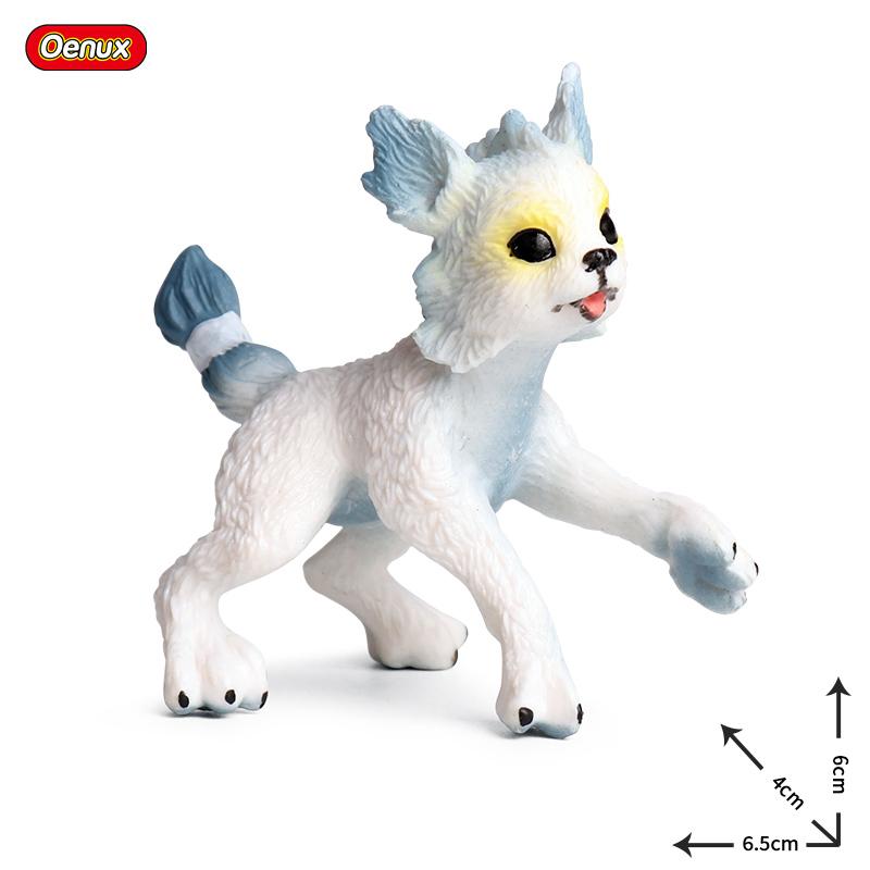 Oenux Original Genuine Fairy Tale Fly Horse Simulation Animal Mythical Elves Elf Pegasus Action Figures Model PVC Cute Kids Toy