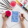 New Style, 12 Pieces/set, Leaf Coral Print Theme, Geometric Texture Template, Hollow Painting Theme, Painting Template