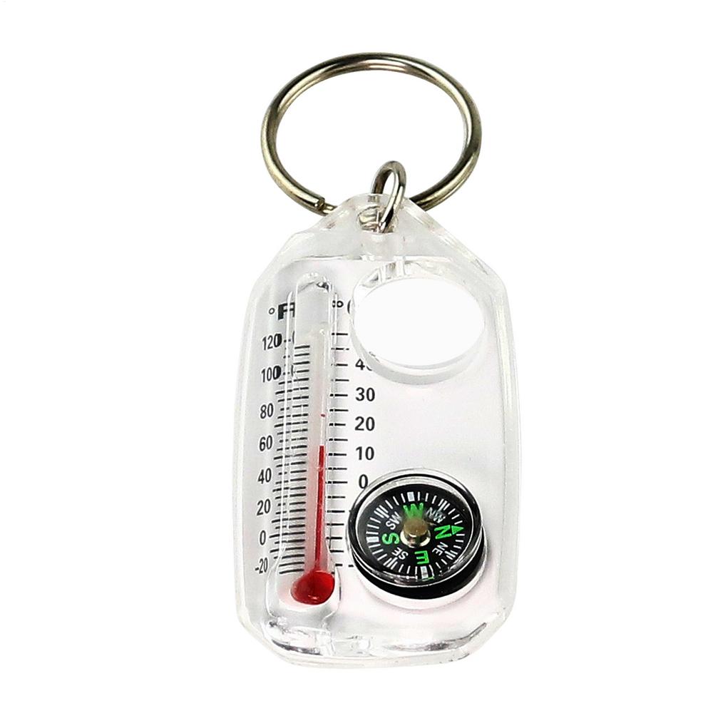 Outdoor Compass Keychain Outdoor Direction Guide Equipment Compass Keychain Gadget for Backpacking Hiking Mountaineering Camping