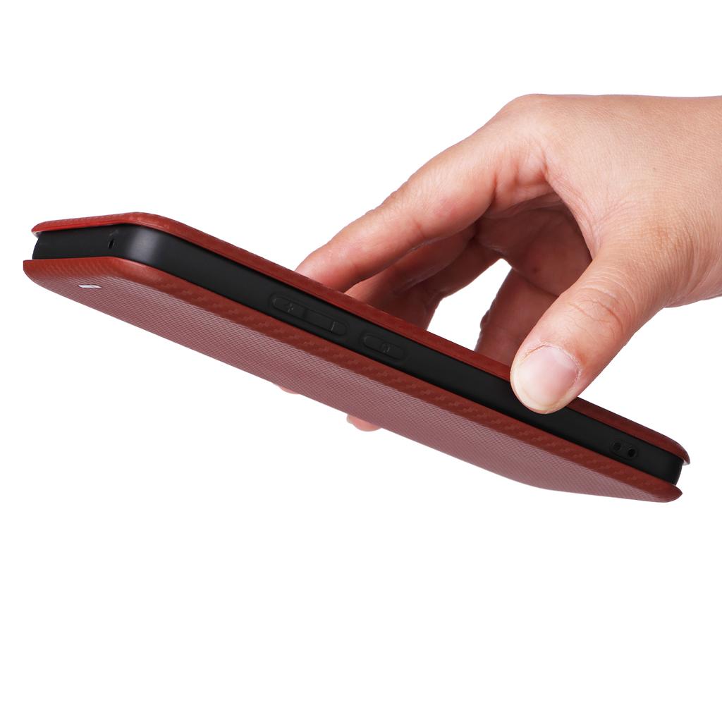 For Oppo Reno11 F 5G Phone Case Magnetic Carbon Fiber Texture Leather Flip Cover Full Protection