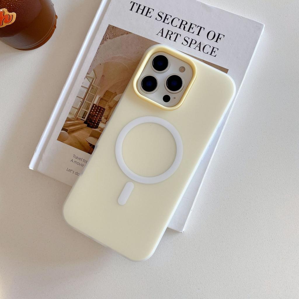 2-In-1 Magnetic Jelly Shell Is Suitable for Apple 16 Mobile Phone Case 14 15magsafe Light Yarn PC Simple 13 All-inclusive.