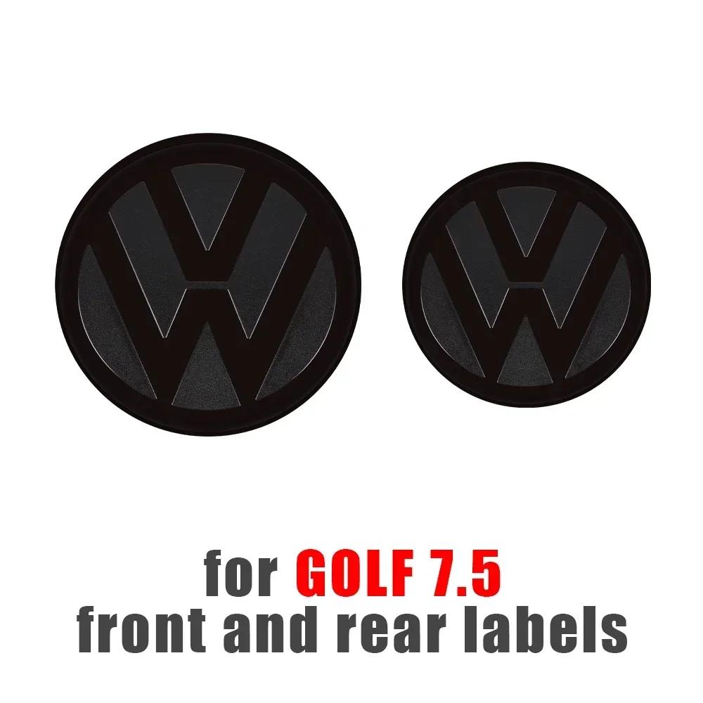 T23-Chrome Car Front Radiator Grille Replacement Emblem Rear Trunk Lid Badge Auto For Volkswagen Golf 7 7.5 Golf 8 Passat Polo 2021