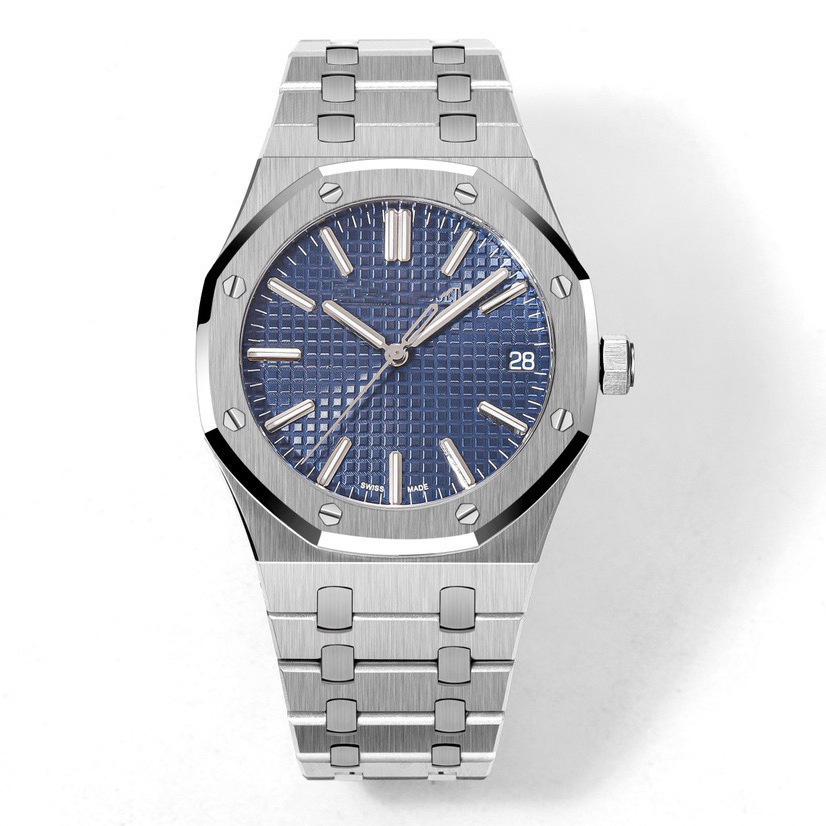 Aijia AP Royal Oak 15500/15510 Automatic Men's Watch, Stainless Steel Band, Octagonal Porthole Dial
