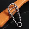 Stainless Steel Clasp Dual Lock Keychain Snap Clip Carabiner Key Ring  Outdoor Tools
