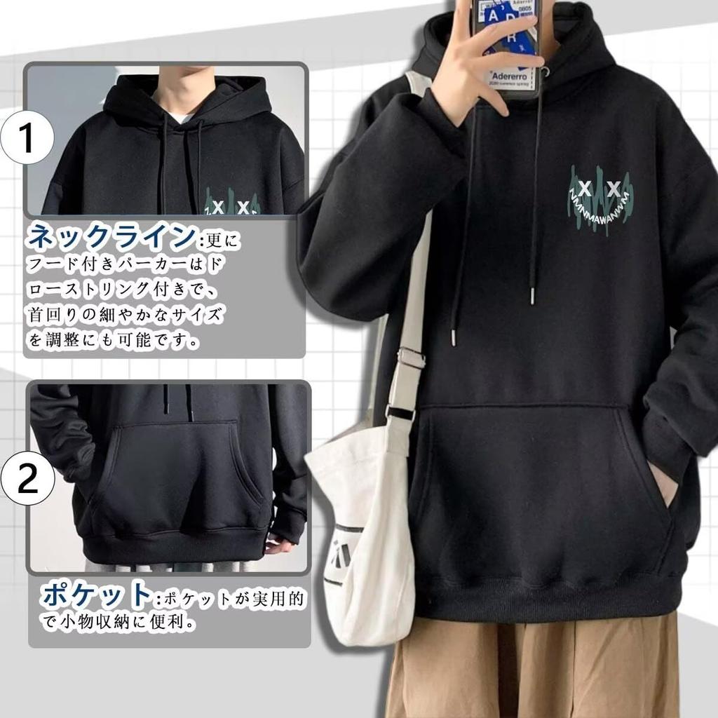 Bligo Plus Size Solid Loose Long Smiley Cute Korean Long Perfect for and Men's Hoodie, Color, Simple, Fit, Sleeves, Popular, Print, Fashionable,