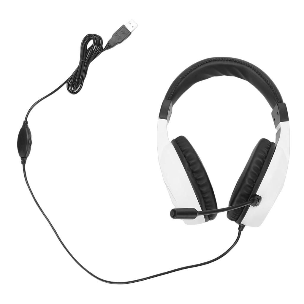 Headset USB A com Fio para PC Iluminação RGB Fone de Ouvido com Som Surround Estéreo 7.1 Microfone com Cancelamento de Ruído Driver de 40mm Espuma de Memória