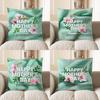 Home Decor Happy Mother'S Day Orchid Pattern Pillow Pattern Cushion Cover Suitable For Sofa Bedroom Car Pillow Cover