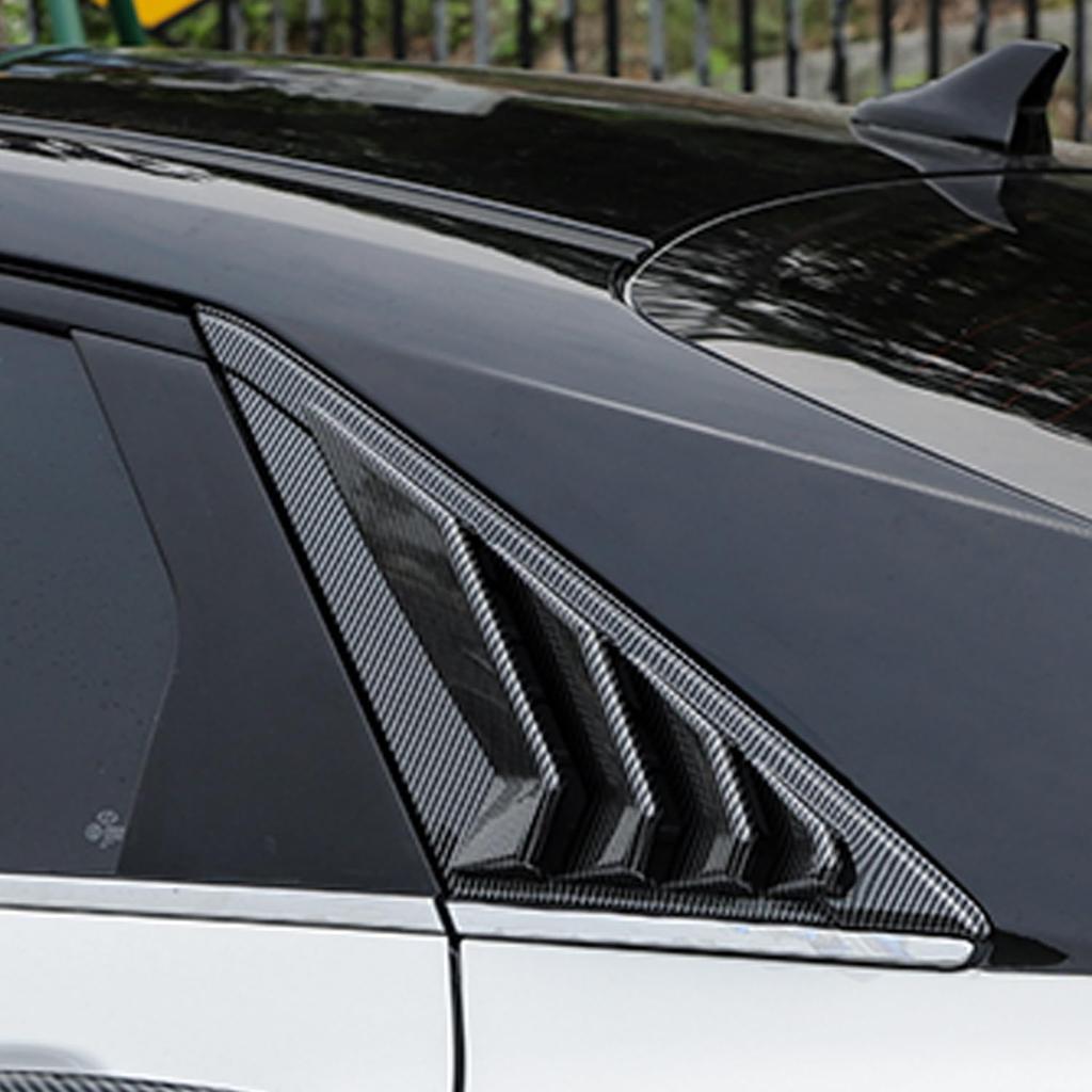Kurtz Rear Side Window Louvers for Hyundai Elantra 2021 2022 2023 Triangular Window Glass Blinds Air Vent Scoop Shades Cover Blinds Trim Sport