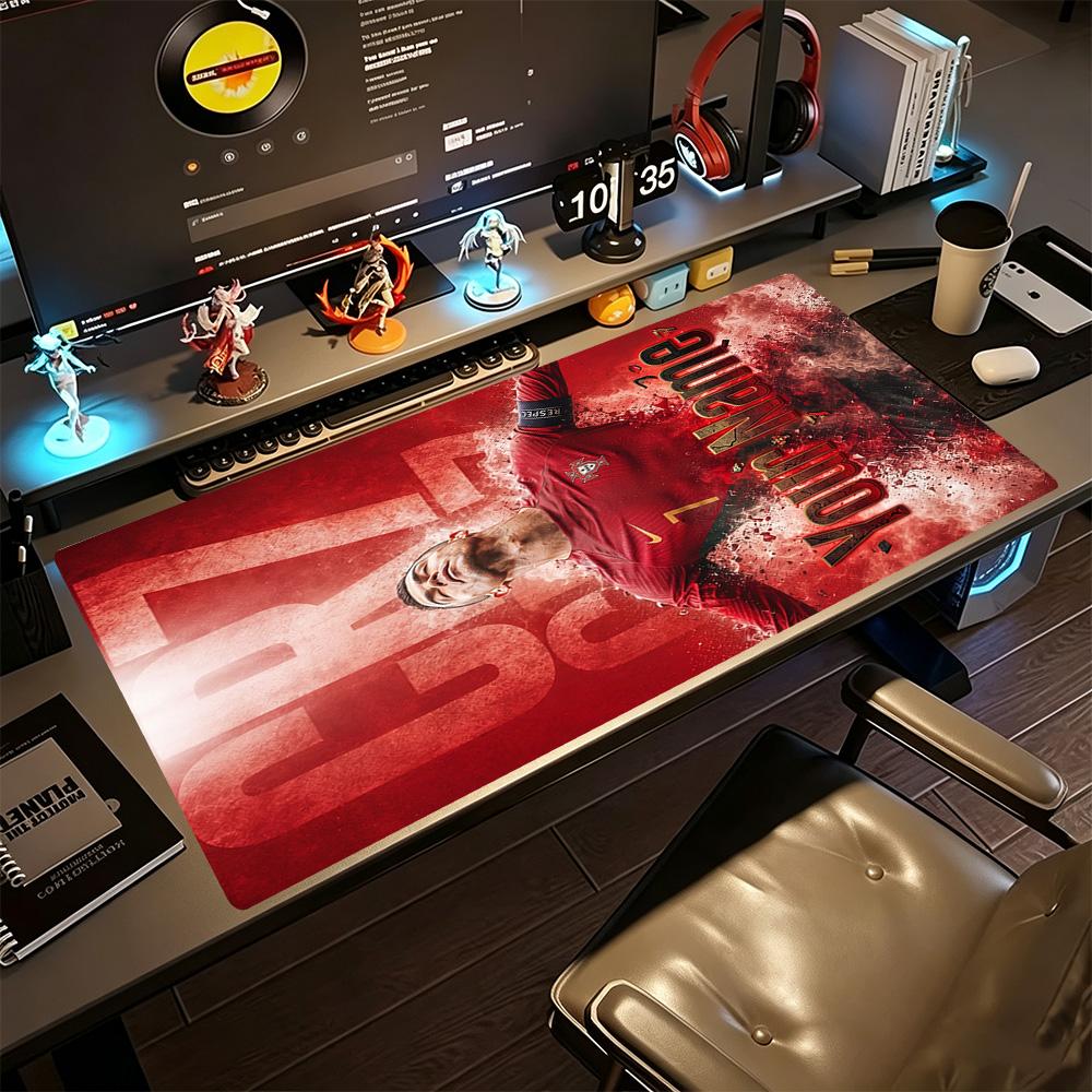 Cristiano Ronaldo Large Mouse Pad Keyboard Pad Computer Desk Keyboard Mat Nonslip Rubber Bottom Suitable For Office Gaming Pc Laptop