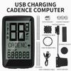   Wireless Bilingual   Cadence Mileometer Multi-functional Daily Waterproof Full Screen Backlight Mountain Bike Speed Meter USB Cycle 