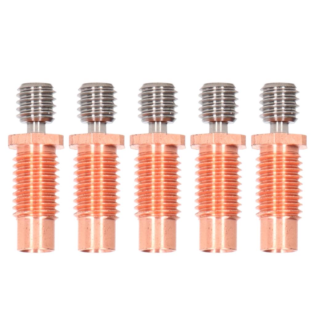 5 Pcs Bi Metal Throat High Hardness Wear Resistance 3D Printer Heatbreak Throat Tube with M6 M7