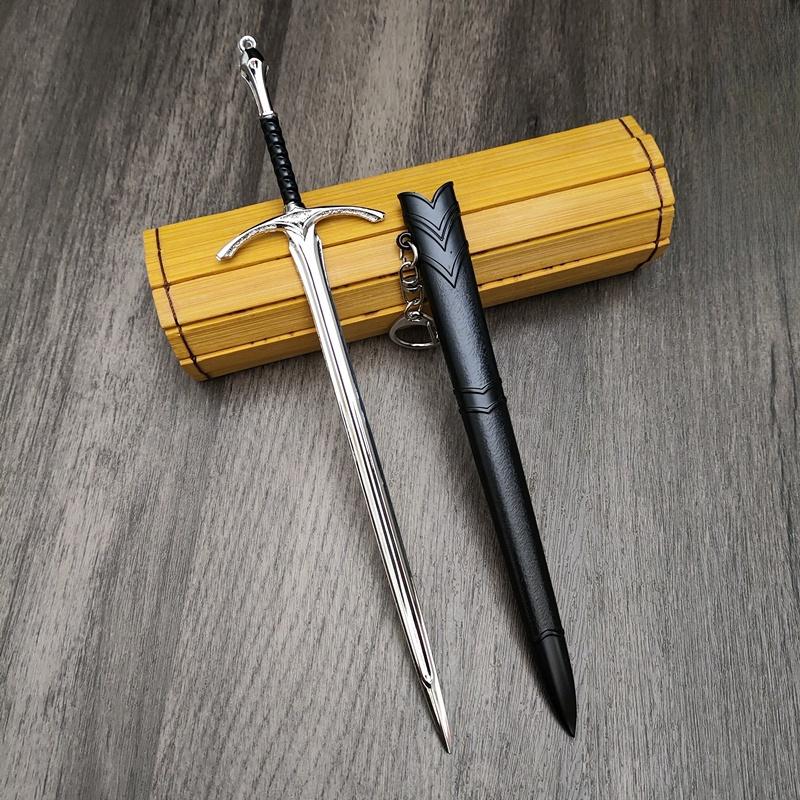 22cm Metal Gandalf Katana Sword Movie Rings Knight Knife Iron Real Size Japanese Katana Samurai Sword Cosplay Kid Toy Anime Gift