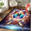 1pc Butterfly In the Glass of Love Print, Design Indoor Area Rug - Soft, Anti-Slip, and Durable Gaming Room Decor for Bedroom