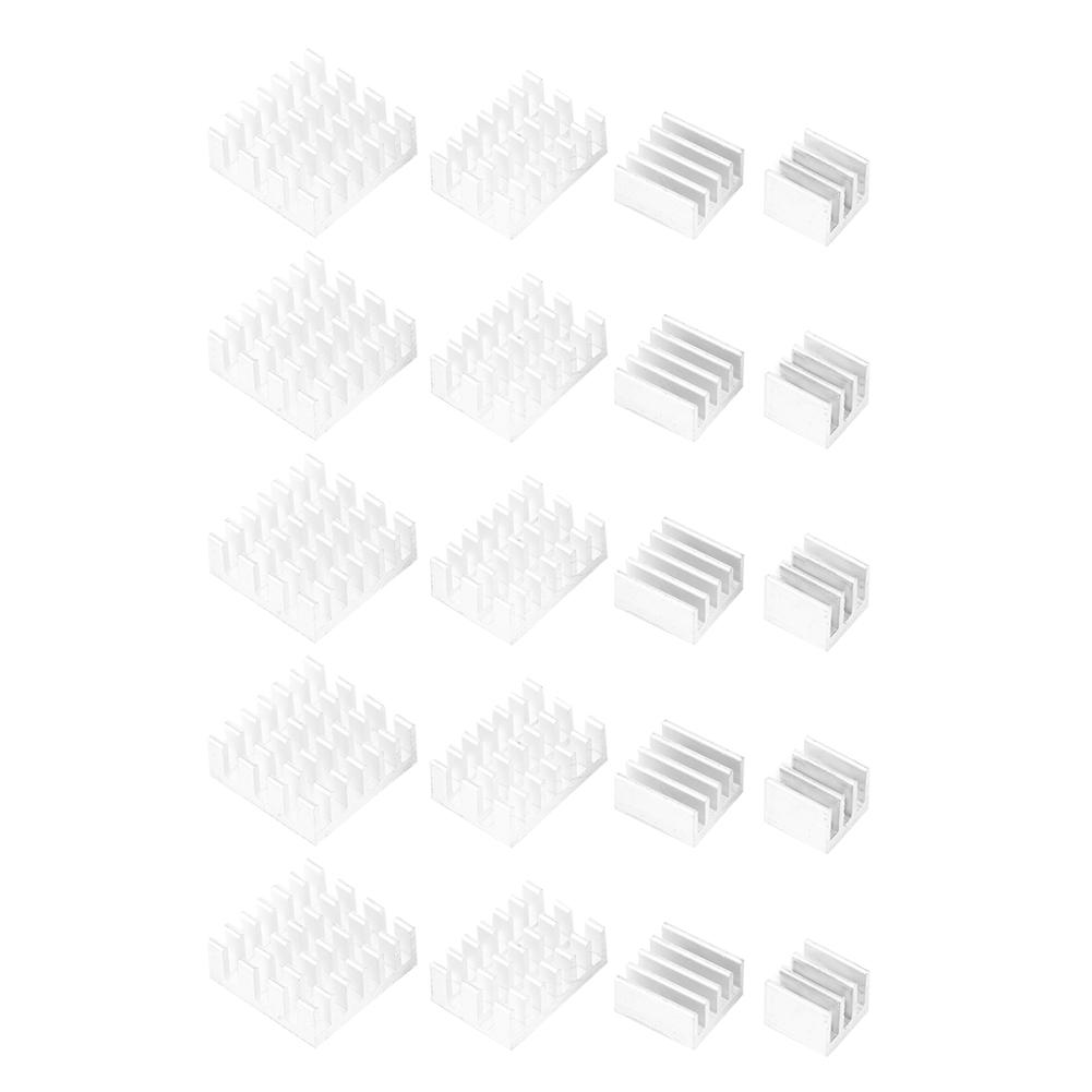 

20pcs Aluminum Heat Sink CPU Radiator with Adhesive for Raspberry Pi 234 3b 4B