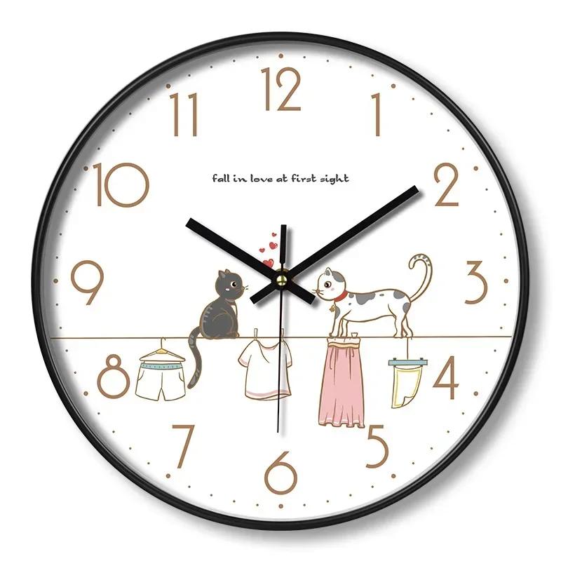 

Бесшумные 8-дюймовые настенные часы, не тикающие, декоративные часы для школы, офиса, класса, спальни, кухни, гостиной, декора 8 inch