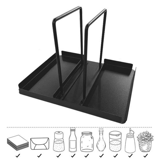 Metal Napkin Holder Black Napkin Storage Dispenser Easy To Clean Napkin Stand Kitchen Dinner Table Picnic Decor