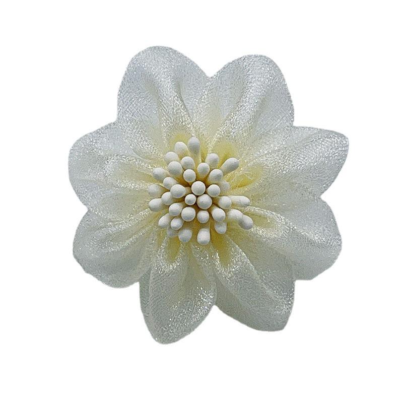 Korean Style Handmade Organza & Yarn Flower Headband Accessories