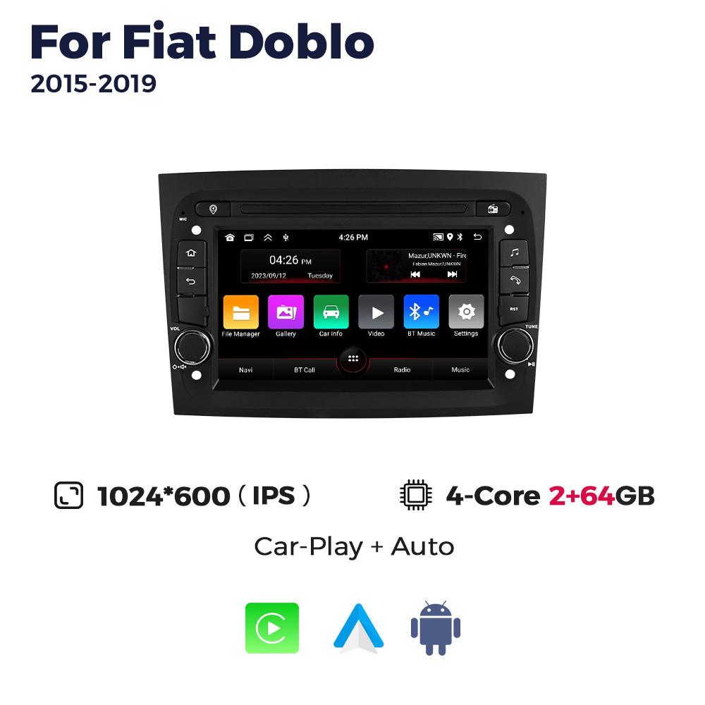 

7inch Screen Android 15 Car Radio for Fiat Doblo 2015 2016 2017 2018 2019 2020 Carplay AUTO GPS Multimedia Video Player Stereo