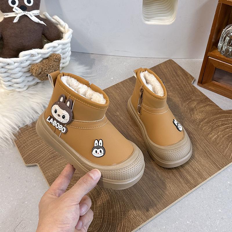 Kids' Cartoon Snow Boots 2025: Warm, Waterproof, Non-Slip Winter Cotton Shoes with Velvet Lining