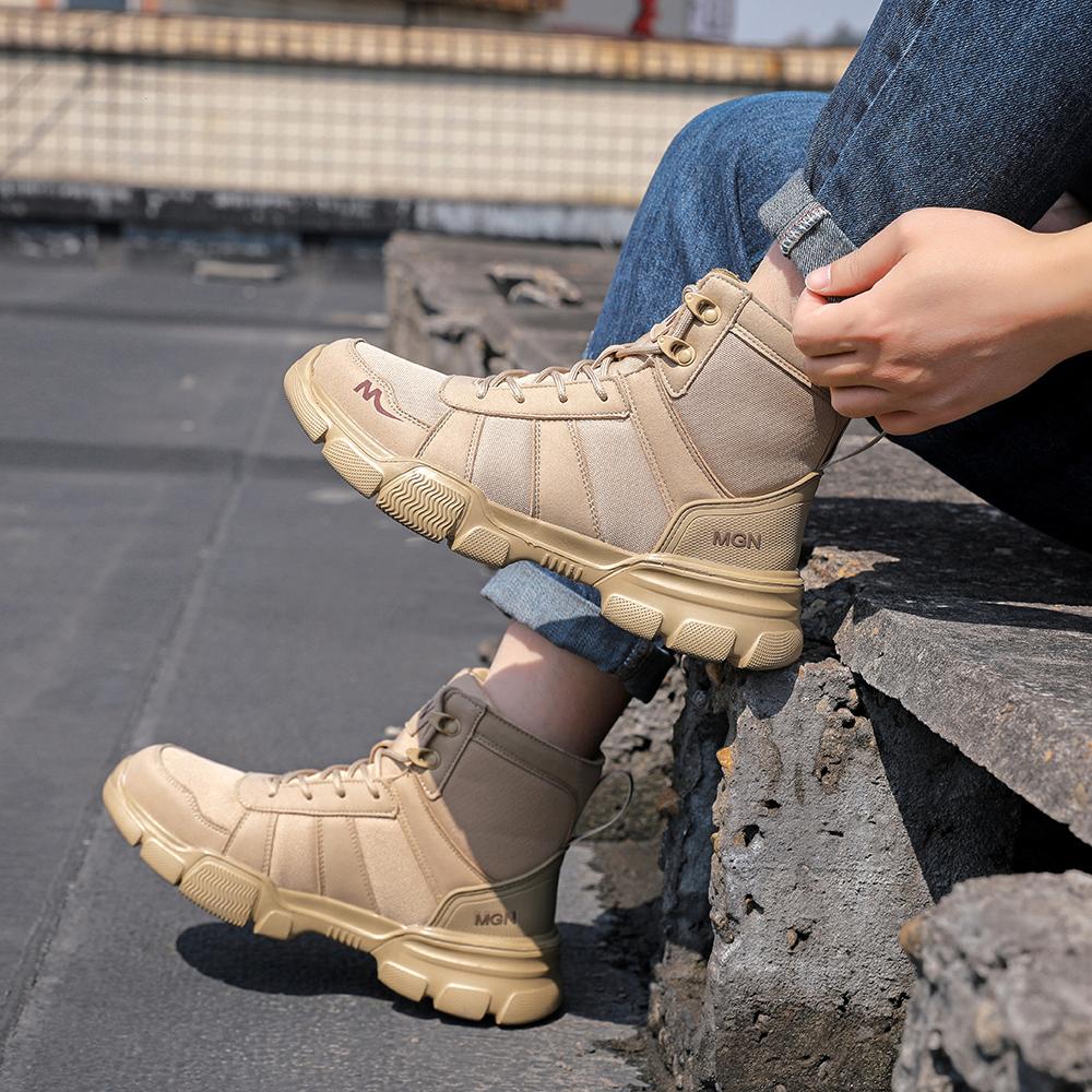 Work Boots Indestructible Safety Shoes Men Steel Toe Shoes Puncture-Proof Sneakers Women Non Slip Work Shoes Male Tactical Boots