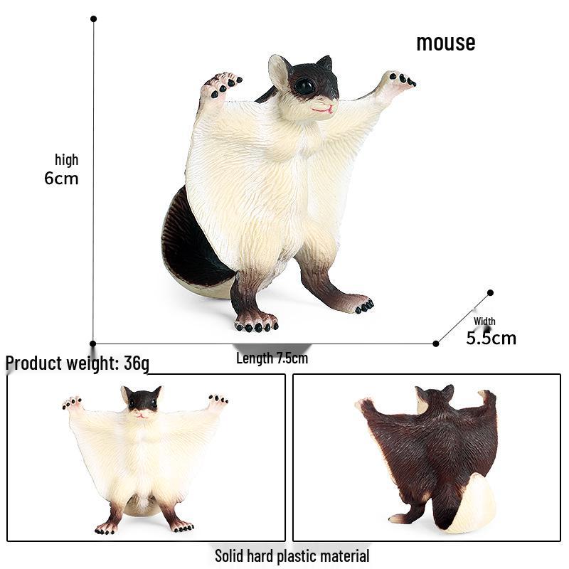 Simulation Animal Model Toys - Mouse, Marmot, Flying Squirrel, Naked Mole Rat, Squirrel, Weasel, Golden Hamster Ornaments