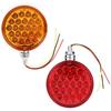 Aramox LED Marker Light, 48LED Double Face Single Stud Mount Side Marker Reflective Sealed Light for Trailer Truck
