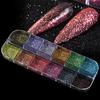 12 Powder Irregular Art Sequins  Manicure Grids Ultra-thin Decoration