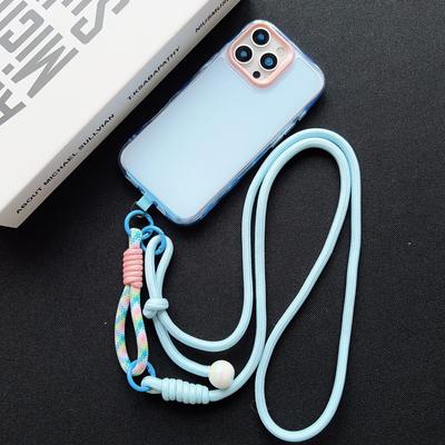 DIY Two-In-One Adjustable Mobile Phone Lanyard, Crossbody Long Rope, Wrist Short Rope, Multi-Functional Pearl Accessory Lanyard