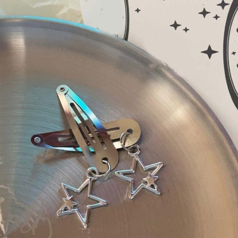 Y2k Star Pendant Hairpins Cute Hair Clips Fashion Hairpins Hair Accessories Hair Pin Alloy Material Gift for Children