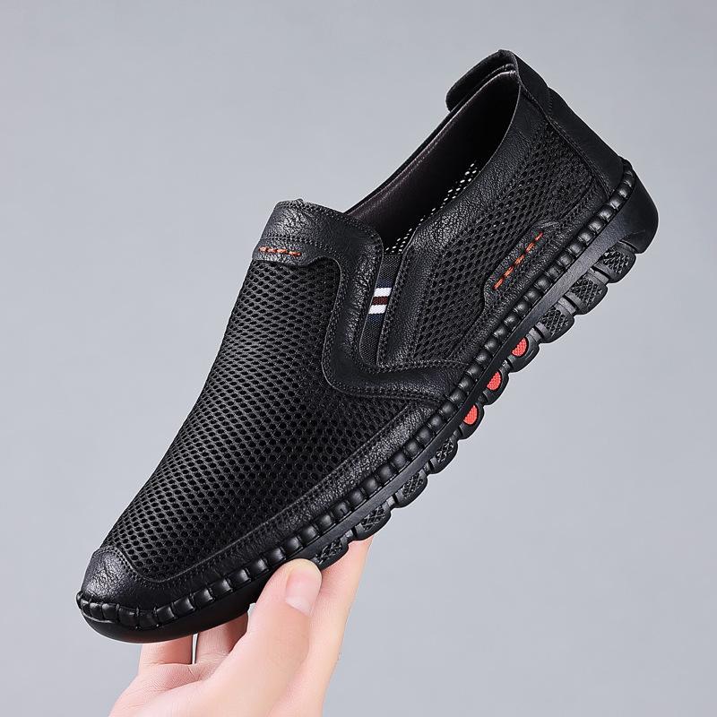 

Летняя новая мужская обувь дышащая обувь из сетчатой ткани обувь для среднего и пожилого возраста повседневная обувь сетчатая обувь 38