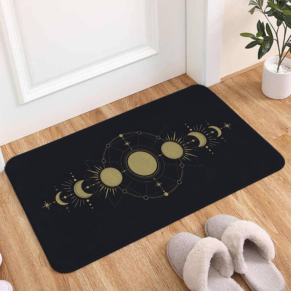 Moon Phases Light Floor Mats Home Laundry Rug Carpet For Living Room Decor Lounge Area Anti-slip Foot Mat Entrance Doormat