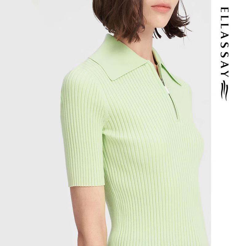 ELLASSAY Women's Versatile Polo Collar Knit Top
