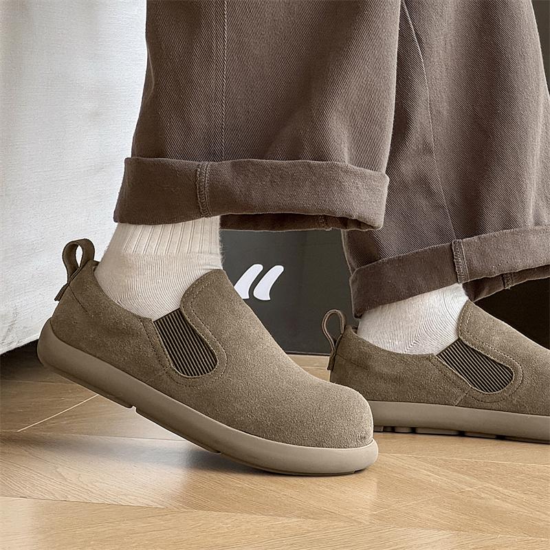 Fashion New Premium High Quality Suede Loafers Handmade Non-slip Men's Casual Shoes Slip On Flats Comfortable Soft Leisure Driving Shoes