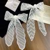 Silk scarf, long strip, high-end lace waist chain, multi-purpose silk scarf, hair accessories, mesh embroidery, streamer belt, headscarf, headband.