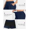 CHARMLEAKS Plus Size Swim Shorts for Women High Waisted Board Shorts Tankini Swimsuit Bottom with Pockets