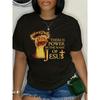 Damen Plus Size Mode Bedrucktes Lässiges T-Shirt