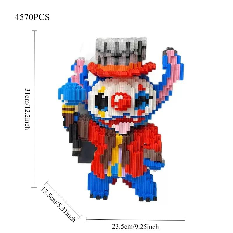 Stitch Blocks Toy Set Halloween Toys Action Figure Building Blocks Kids Toys Micro Blocks Clown Ghost Halloween Decoration Gifts