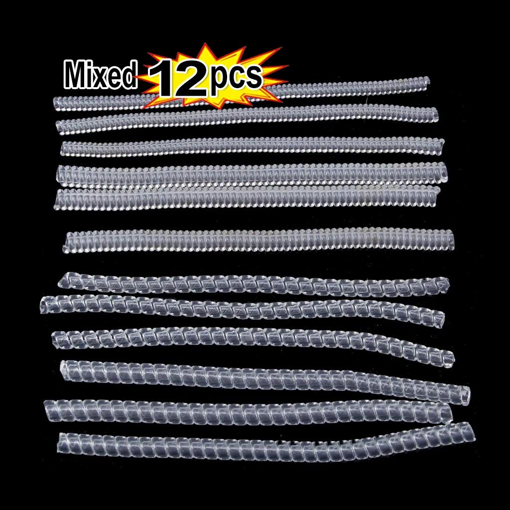 12pcs/Set Ring Size Reducer Tools Spiral Spring Based Rings Adjust Invisible Transparent Tightener Resizing Tool Jewelry Guard