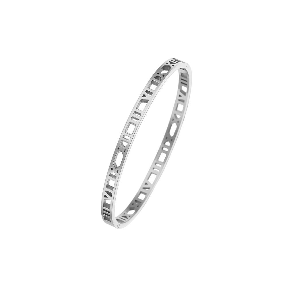 Браслет с полыми кнопками, геометрический браслет, римские цифры, женский браслет