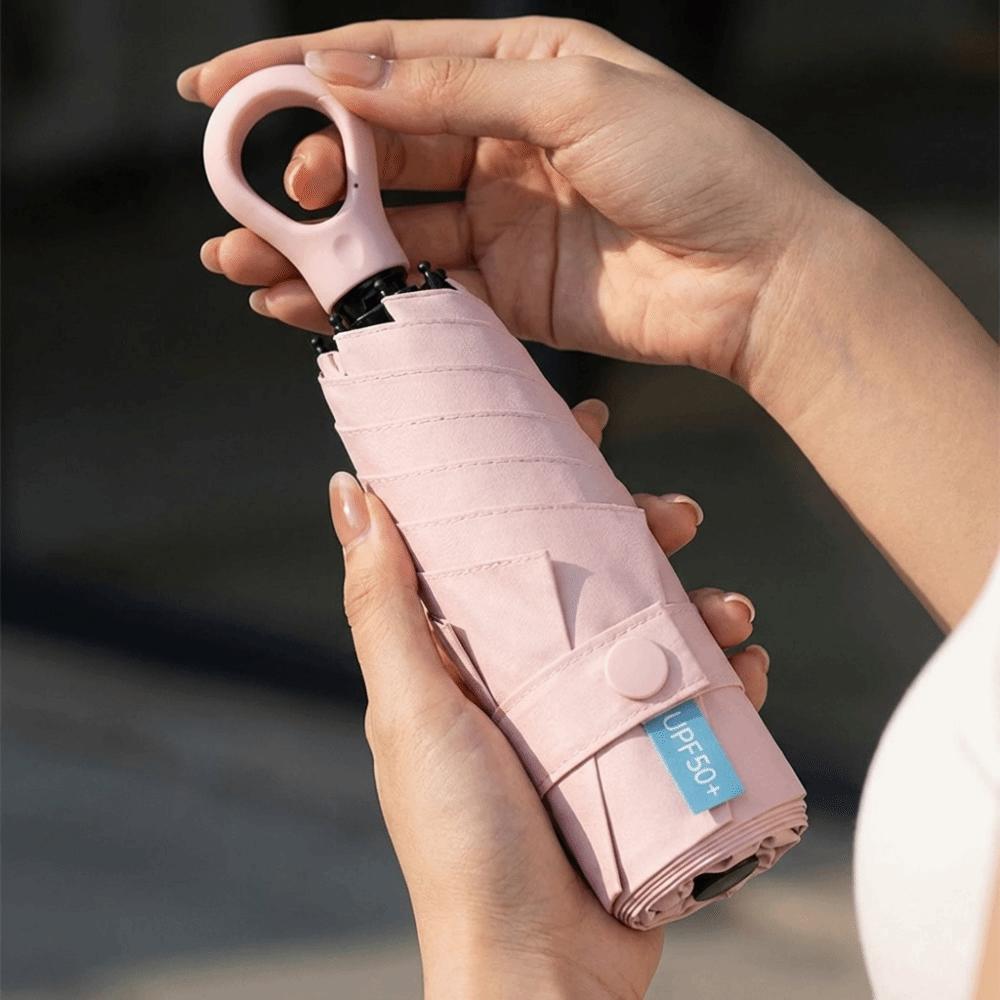 Faltbarer Mini-Sonnenschirm Winddicht Doppelt nutzbar Sonnenschutz Handbetrieben Sonnenschirm Outdoor