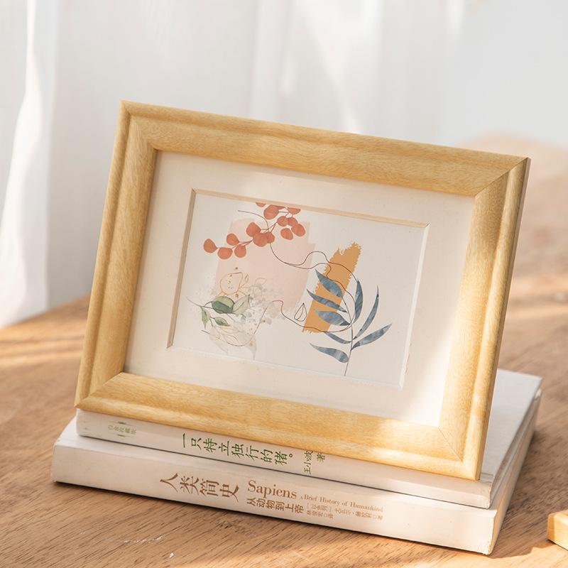 

Solid Wood Table Photo Frame Wooden Simple Picture Frame for Home Decoration, Multiple Sizes 5 in белый