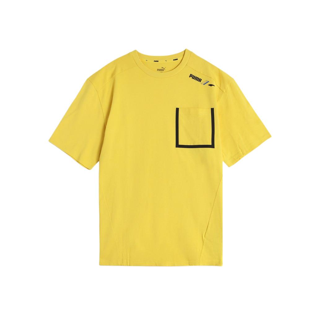 Puma Rad/Calpocket Fashion Simple Loose Round Neck Short Sleeve T-Shirt Men Tops Yellow 677337-83