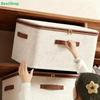 Foldable Fabric Clothes Storage Boxes - Washable Moisture-Proof Organizer Bins with Lock & Handles for Closet