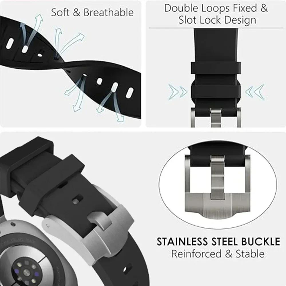 Luxury Case Strap for Samsung Galaxy Watch 7 Ultra 47mm Rubber Band Aluminium Cover For SAMSUNG GALAXY ULTRA 47MM Men Bracelet