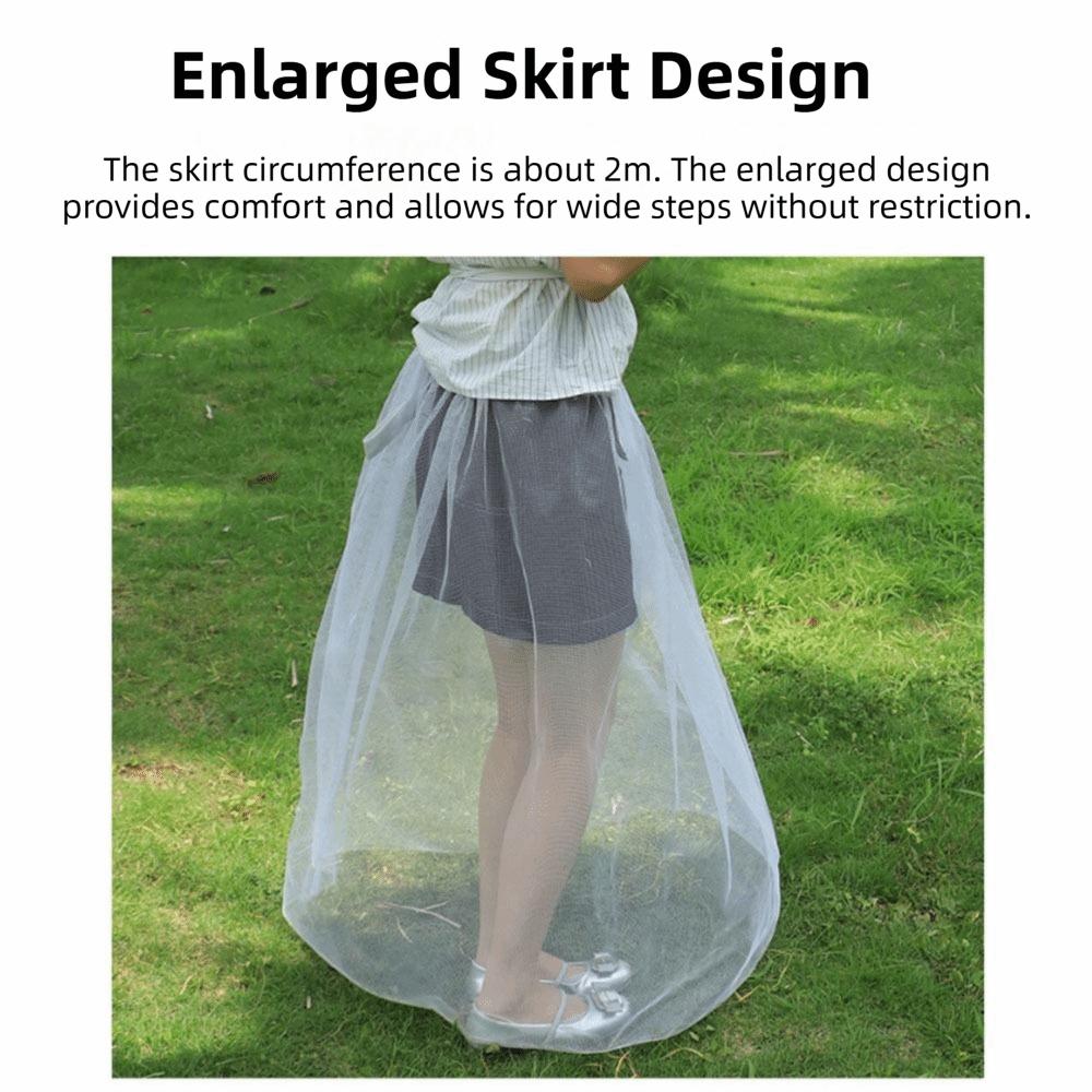 White Women's Net Dress Bee Repellent Mosquito Repellent Cover Women's Half Skirt  Summer Wear