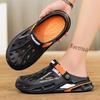 2025 summer new hole shoes men's outdoor casual cool slippers wearing Korean version of beach shoes fashion slippers men