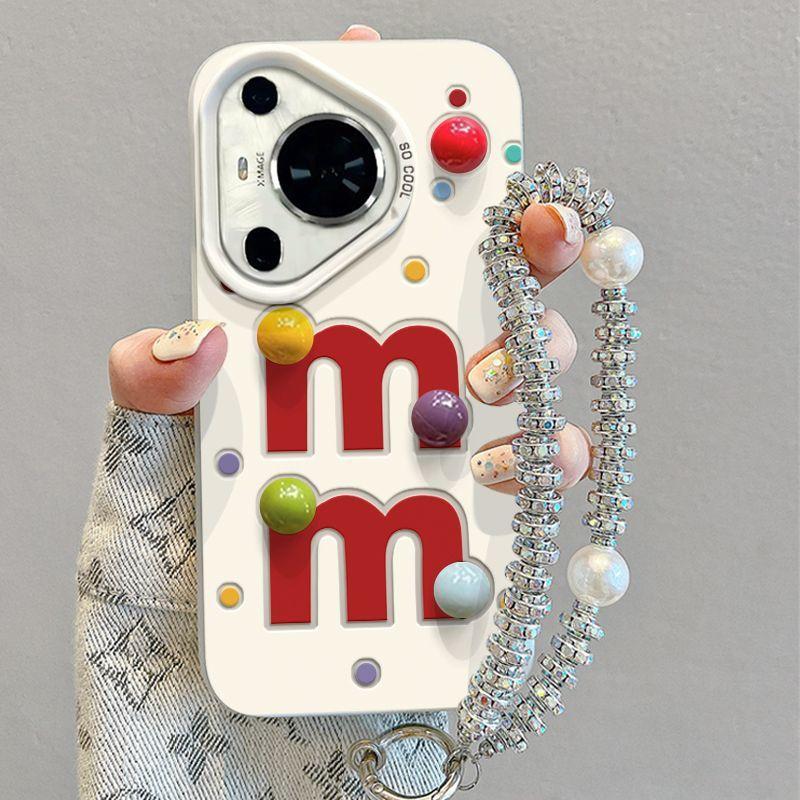 Applicabile a custodia per cellulare Huawei pura70pro all-inclusive anti-caduta p60 di nicchia carina creativa colorata chicchi di cioccolato