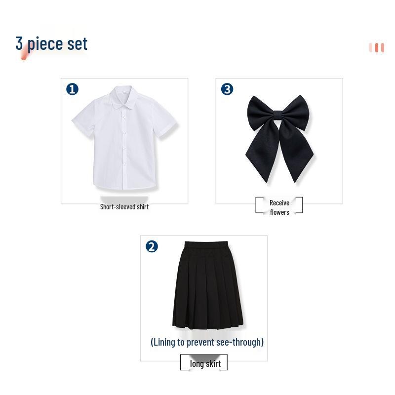 Academy Style School Uniform Set for Boys and Girls - Black Suit Graduation Attire